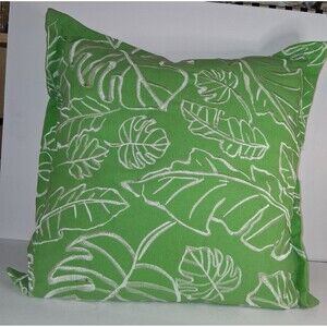 Decorative Leaf Green Pillow Allen + Roth 16 x 16